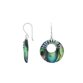 AE-1228-AB Sterling Silver Earring With Abalone Shell